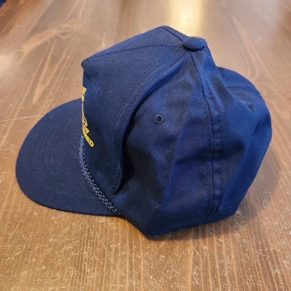 Vtg Roth Steel Corp Hat Home Of Super Shred Navy Blue Snapback Hat Cap NWOT OSFA
